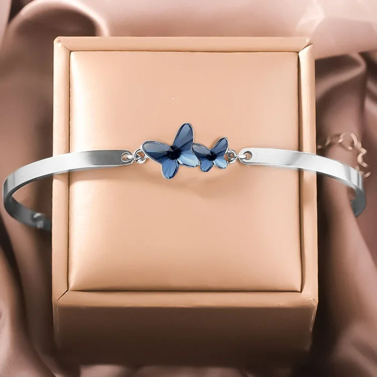 For Daughter- You're The Storm Butterfly Crystal Bracelet