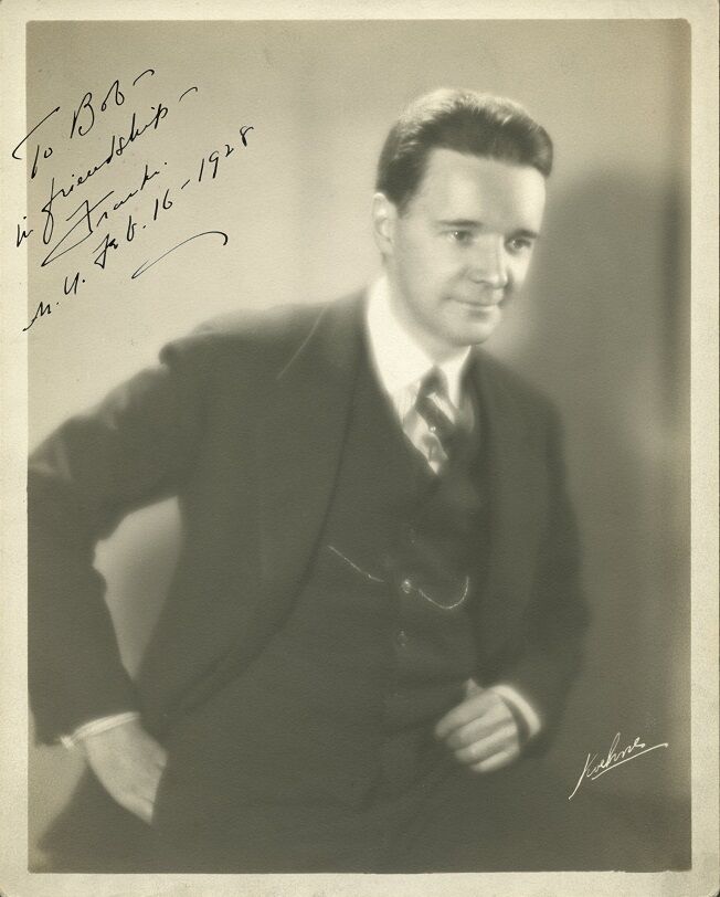 Mystery FRANK Vintage Signed Photo Poster painting - 1928