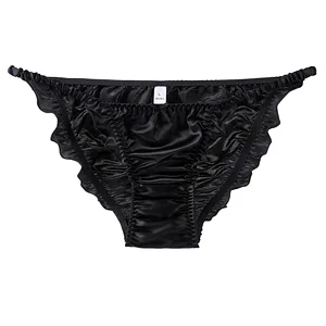 100% Mulberry Silk Panties Extra Fine Silk Ruffle Briefs