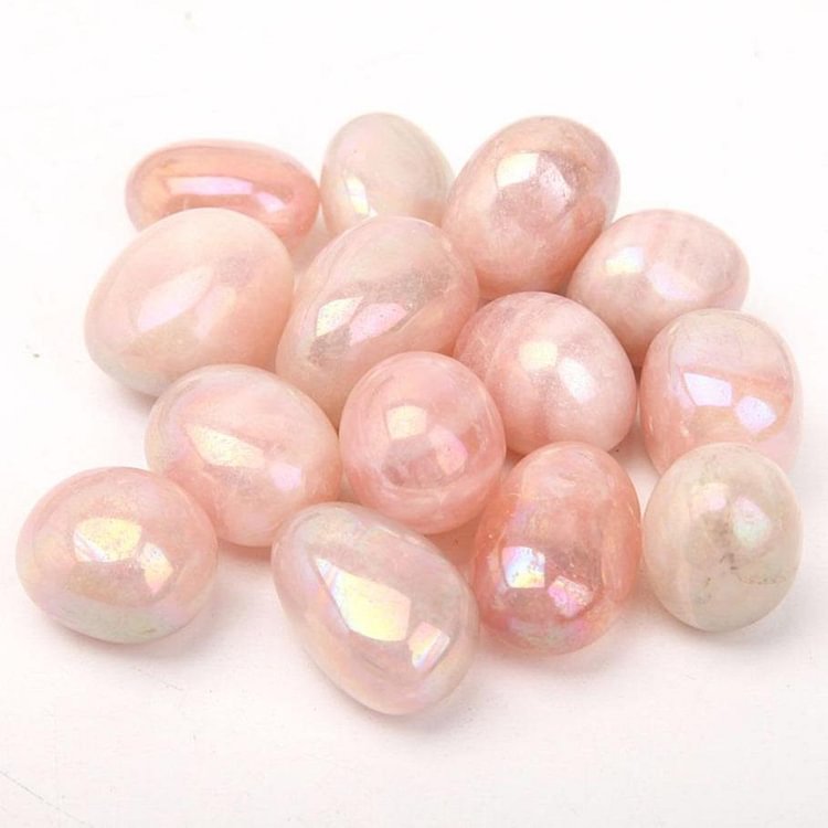 0.1kg Aura Pink Crystal bulk tumbled stone