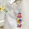 DIY Independence Day Diamond Painting Double-Sided Keychain