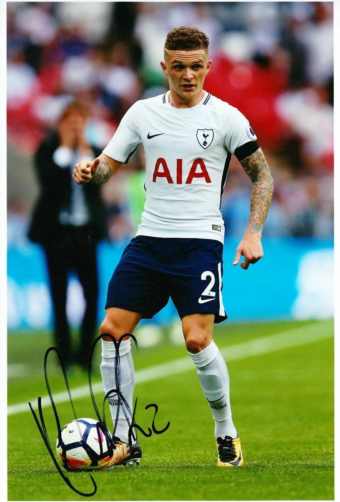 Kieran Trippier Signed 12X8 Photo Poster painting SPURS Tottenham Hotspur AFTAL COA (9004)