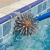 12.99inch Pool Brush Head with Round Ends High-Efficiency Pool Brush with High-Density Nylon Bristles for Corner for Cleaning Pools Walls Floors Steps Small Stains