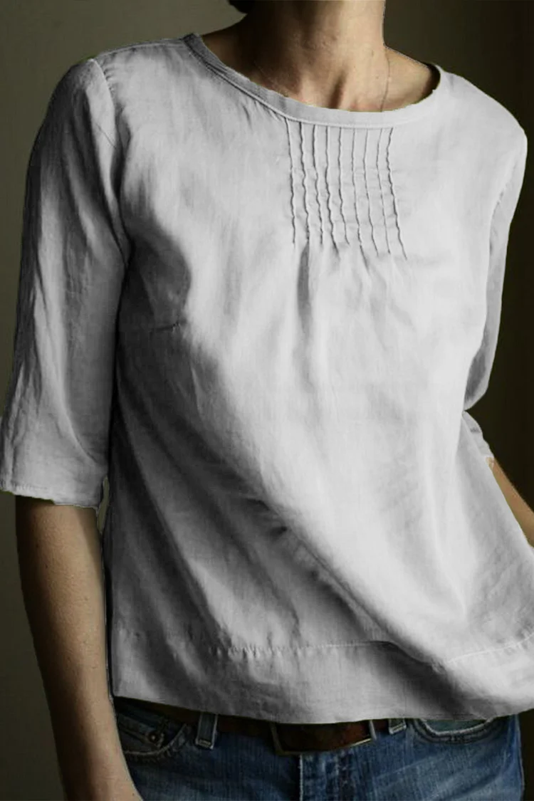 Solid Linen Tops