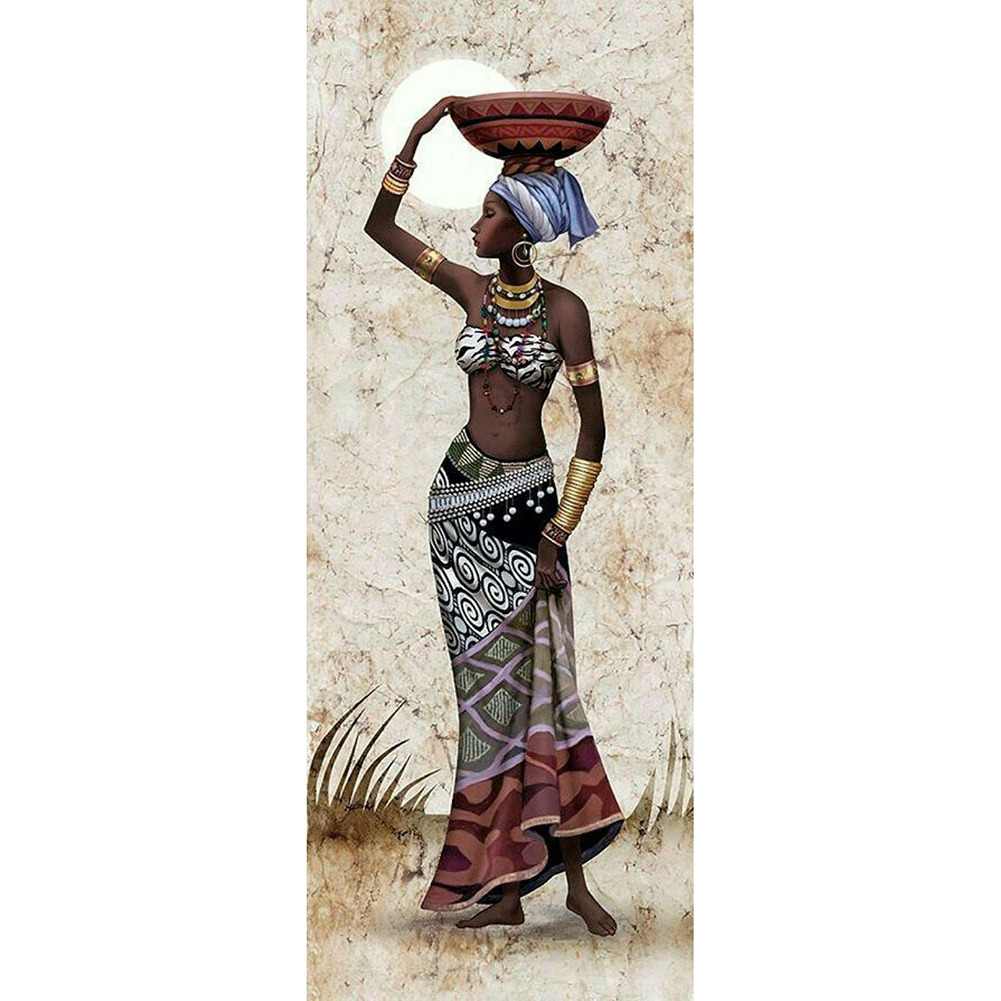 

Indian Woman - Round Drill Diamond Painting - 30*80CM (Big Size), 501 Original