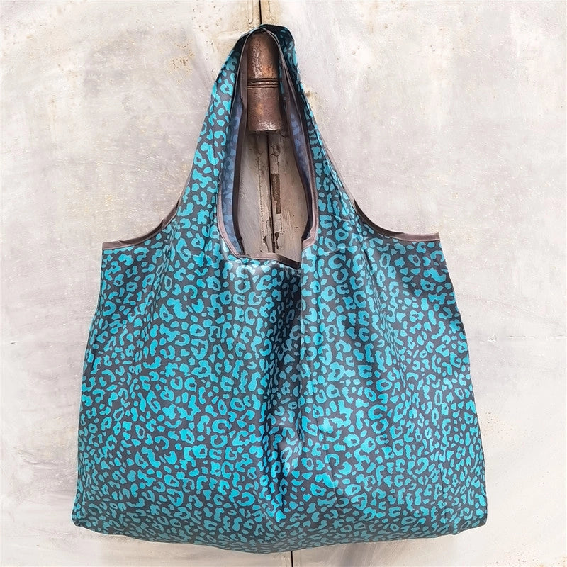 Spot Japanese Printed Environmental Bag Large 210T Supermarket Folding Shopping Bag Thickened Tote Bag Shopping Bag