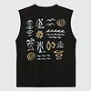 Men's Retro Casual Summer Surf Print Tank Top by Inlyline