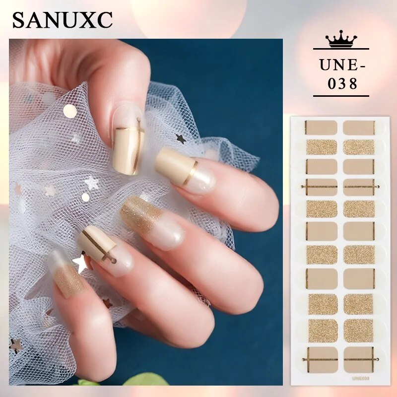 Churchf 22 Tips Shiny Nail Polish Stickers Wholesale Nail Art Decoration Decals Fashion Nail Stickers for Woment Manicure Gifts-Nail Inspo-Outfit Ideas