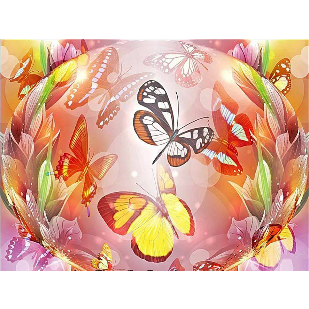 

Butterfly Rose - Round Drill Diamond Painting - 40*30CM, 501 Original