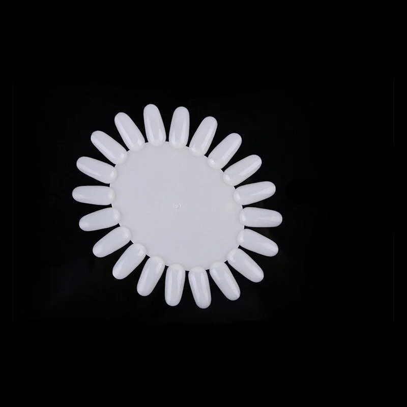 1 Set Nail Tips Sunflower Clear False Nails Fan Nature Nail Art Round Full Cover Nails Display Acrylic Practice Manicure Tools-Nail Inspo