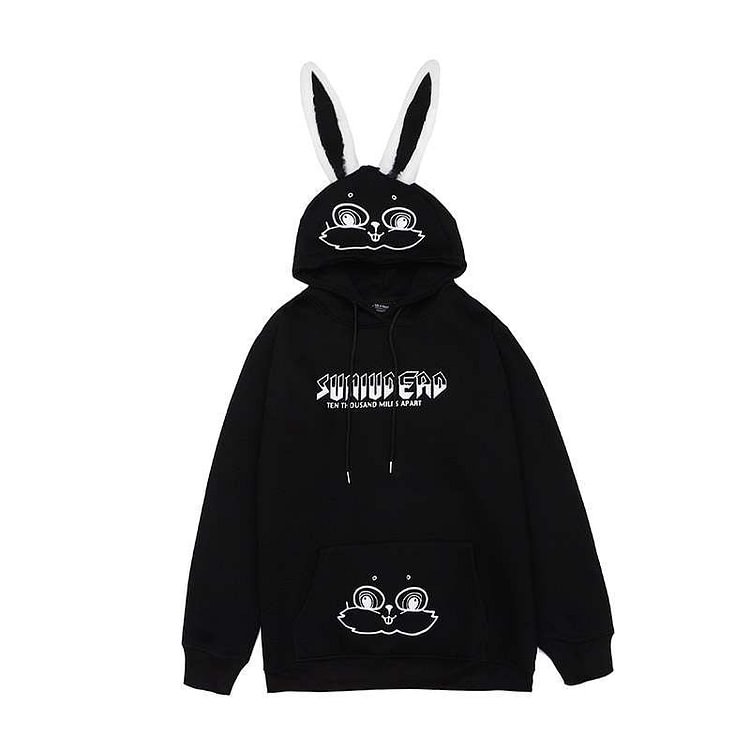 Cute Bunny Ear Oversize Hoodie
