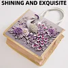 Diamond Painting Einkaufstasche Diamond Tote Handtasche Teilbohrer (Pfau)
