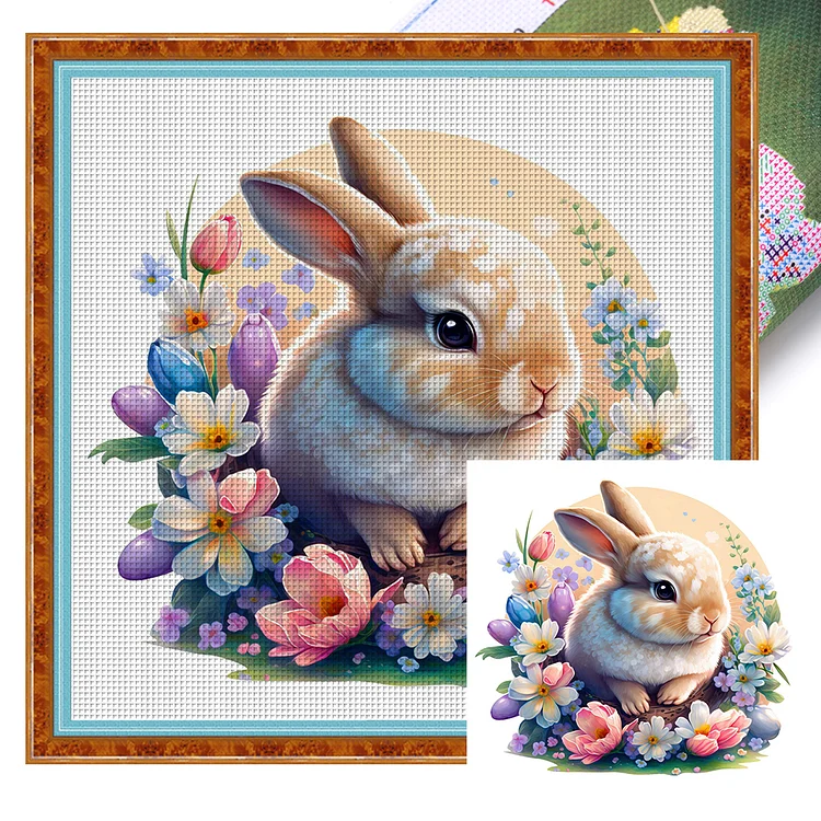 『HuaCan』Animals - 18CT Stamped Cross Stitch(25*25cm)