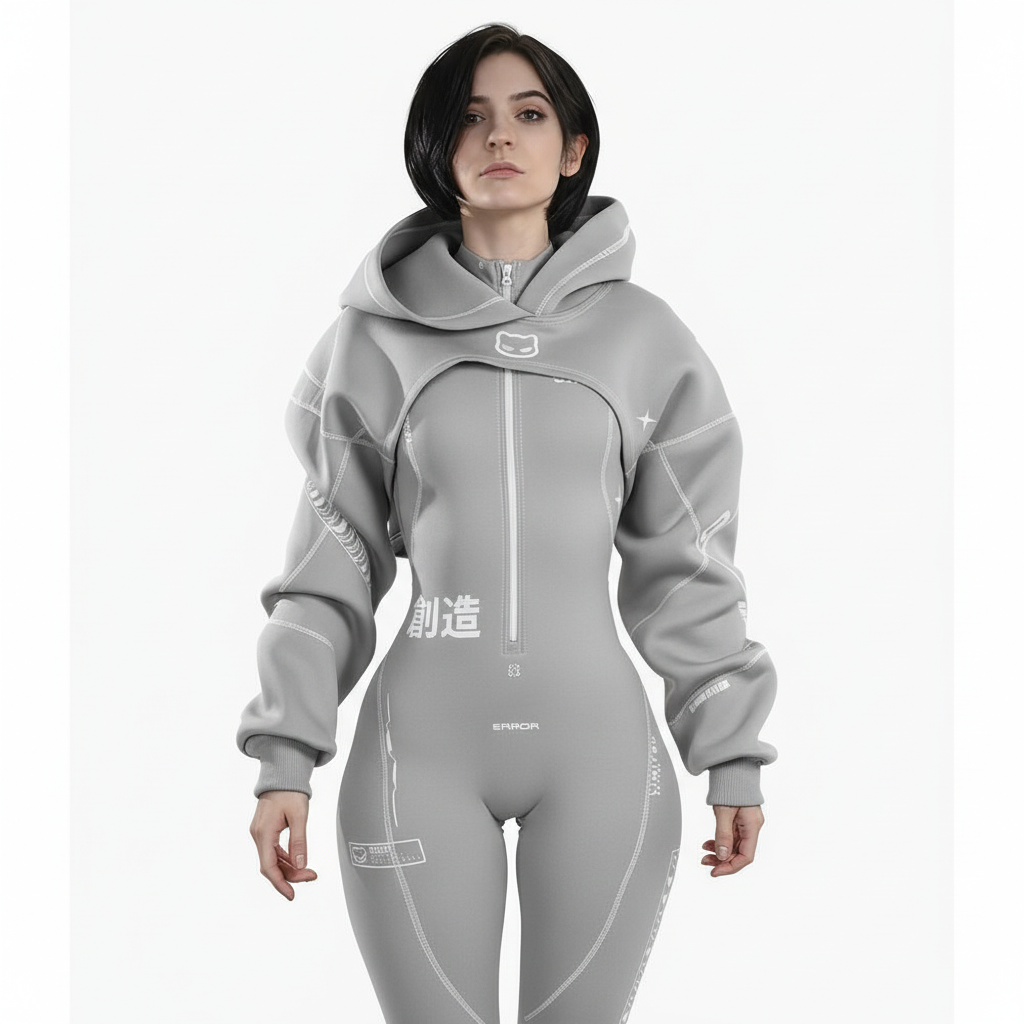 Cyberpunk Futuristic Mechanical Style Women's Sports Yoga Outfit Set