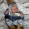 17" Look Real Lifelike Cloth Body Eyes Closed Reborn Newborn Baby Doll Girl Galona - RBBI-Myrebornbabydoll&reg; Myrebornbabydoll&reg;