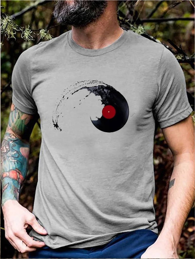 Gramophone Record Printed T-Shirt in  mildstyles