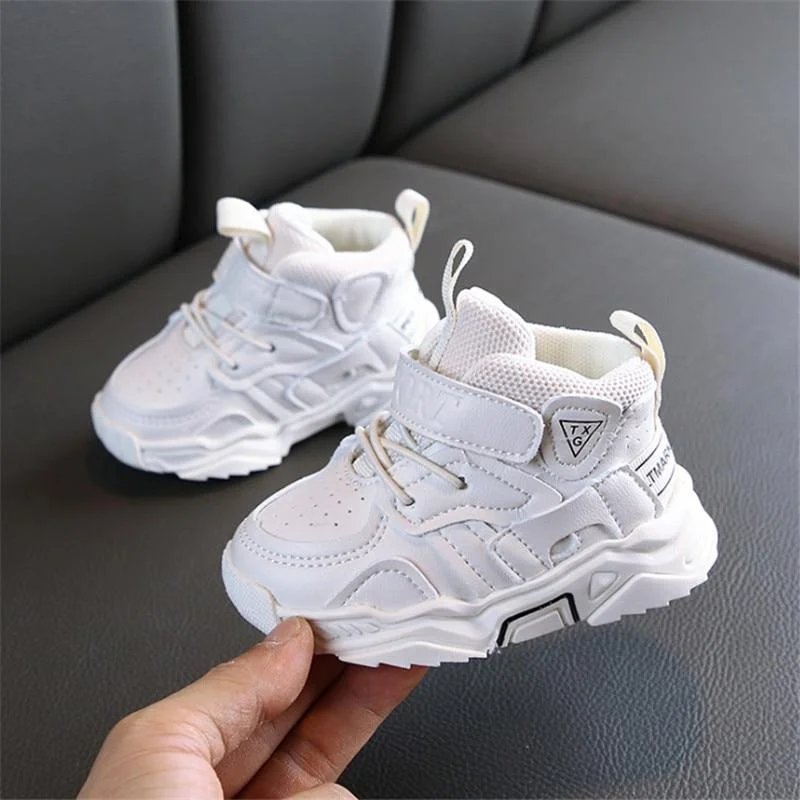AOGT 2021 Autumn Baby Girl Boy Toddler Shoes Infant Casual Walkers Shoes Soft Bottom Comfortable Kid Sneakers Black White
