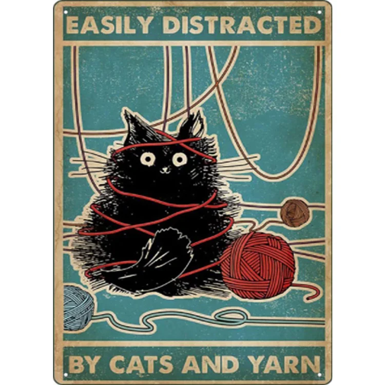 【DIY Brand】Cat Tangled In Yarn 11Ct Counted Cross Stitch 40*55CM