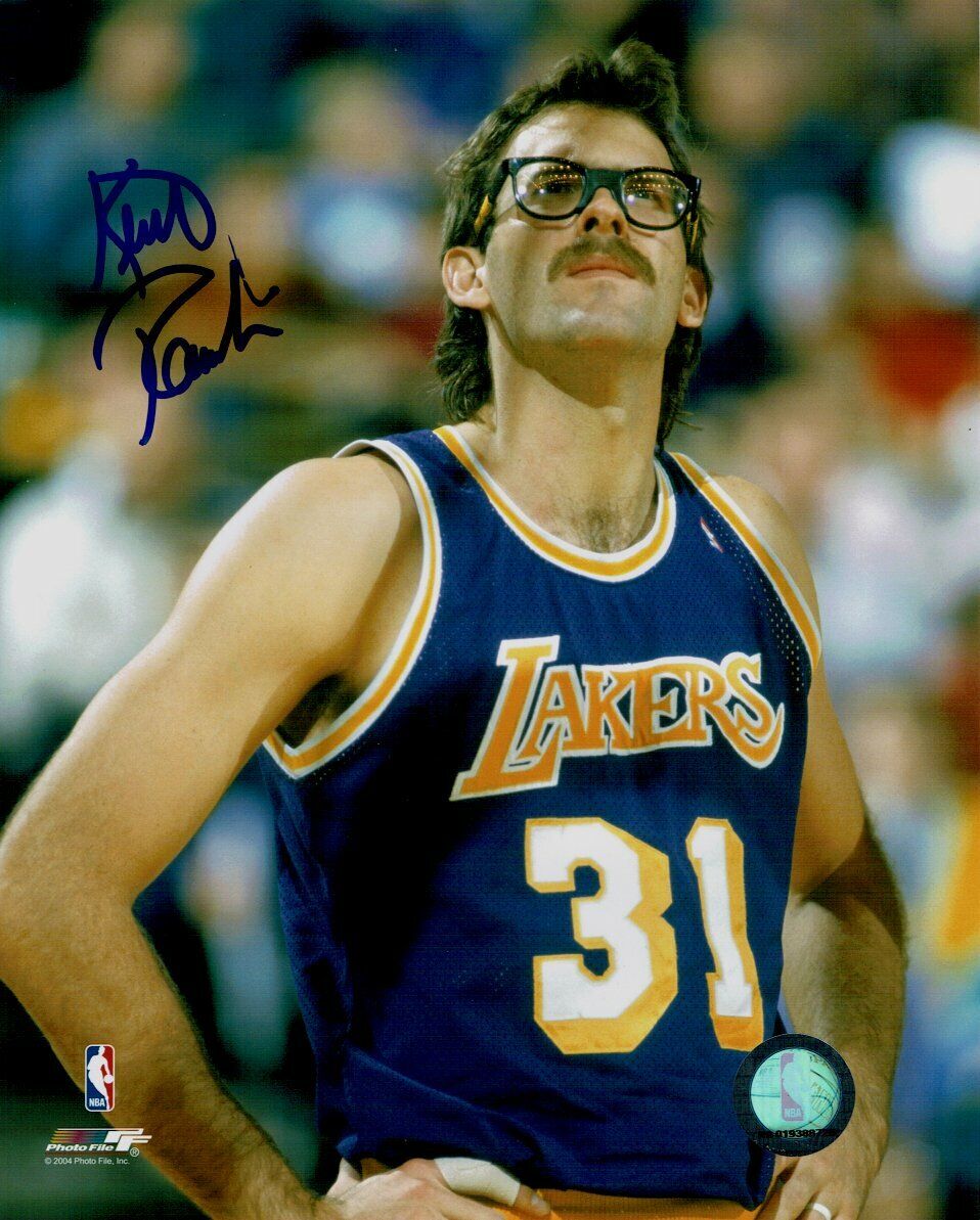 Kurt Rambis Hand Signed Autographed 8x10 Photo Poster painting Los Angeles Lakers Away Jersey