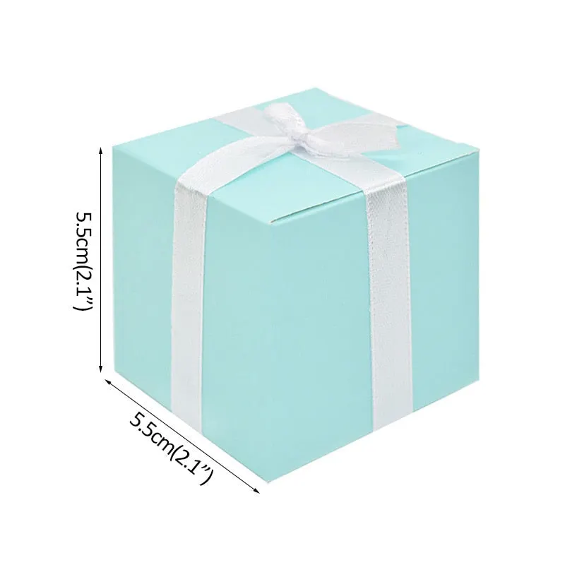 10Pcs Gold Silver Paper Candy Box Square Chocolate Gift Packaging Boxes Baby Shower Birthday Party Supplies Wedding Favors
