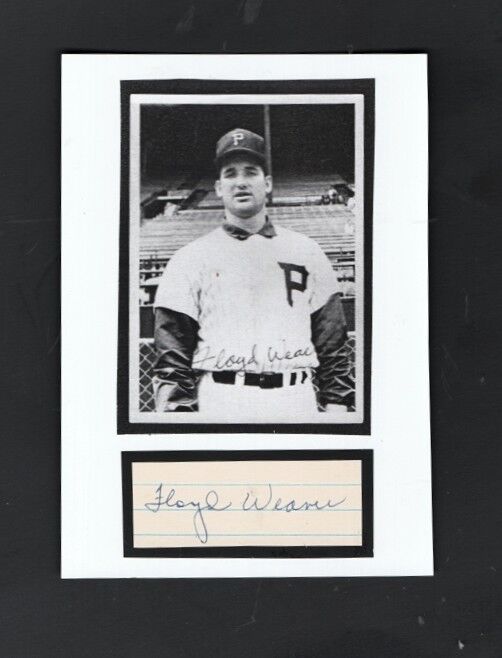 1966 -PCL- FLOYD WEAVER-PORTLAND BEAVERS AUTOGRAPHED CUT W/ Photo Poster painting-(d.2008)