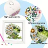 5D DIY Partial Special Shaped Drill Diamond Painting Kit Frog Decor With Frame Kit 18x18cm