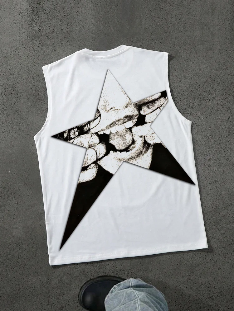 Simpfit Tanktop aus Baumwolle mit Vintage-Star-Portrait-Print