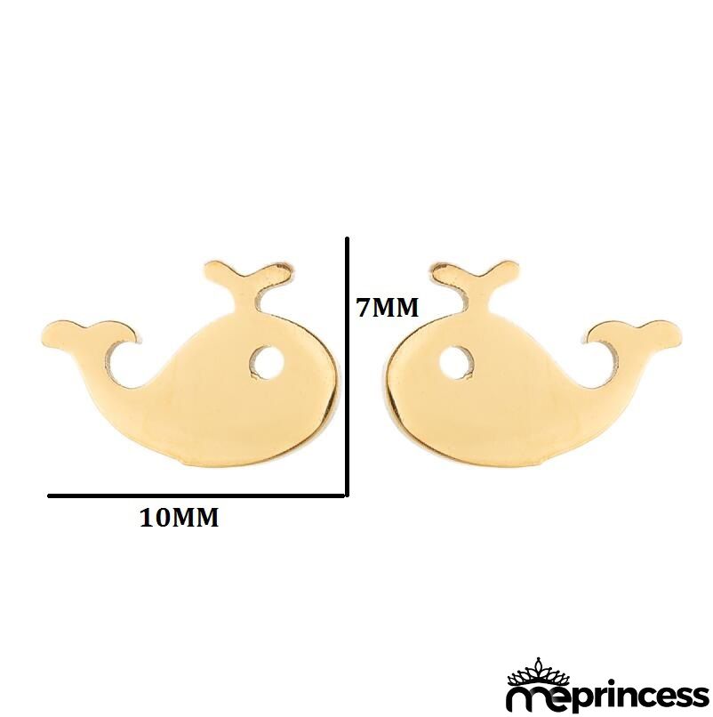 Women Fashion Hollow Eagle Owl Snake Dolphin Bee Giraffe Elephant Dog Cat Rabbit Fish Bird Penguim Stainless Steel Stud Earrings