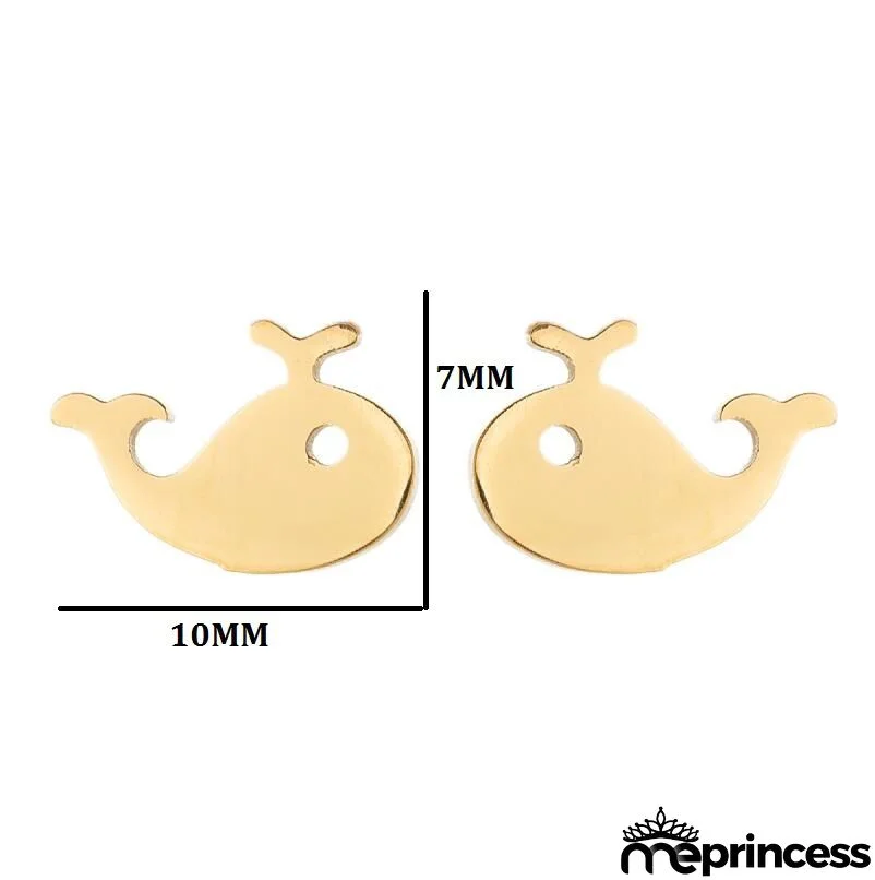 Women Fashion Hollow Eagle Owl Snake Dolphin Bee Giraffe Elephant Dog Cat Rabbit Fish Bird Penguim Stainless Steel Stud Earrings