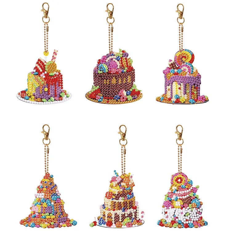 Double Sided Diamond Painting Keychains Special Shape 6PCS (Xmas Ornament)  5.99