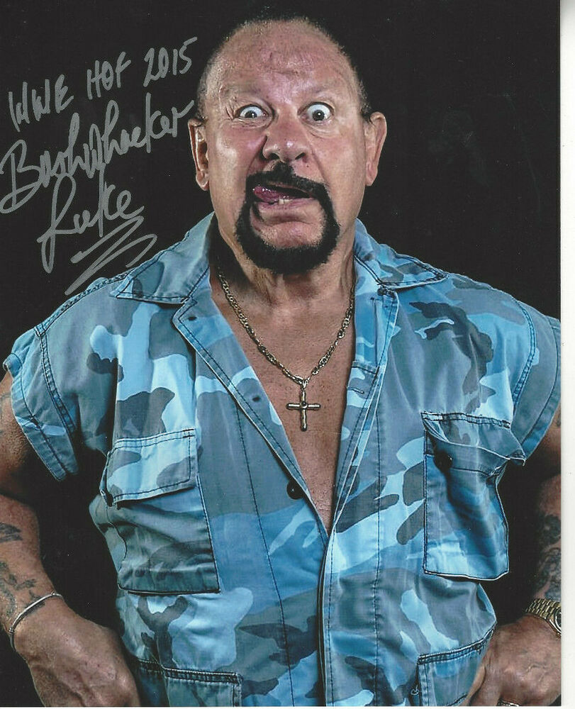 WWF Star   LUKE From the BUSHWACKERS  autographed 8x10 Photo Poster painting HOF 2015 added ***