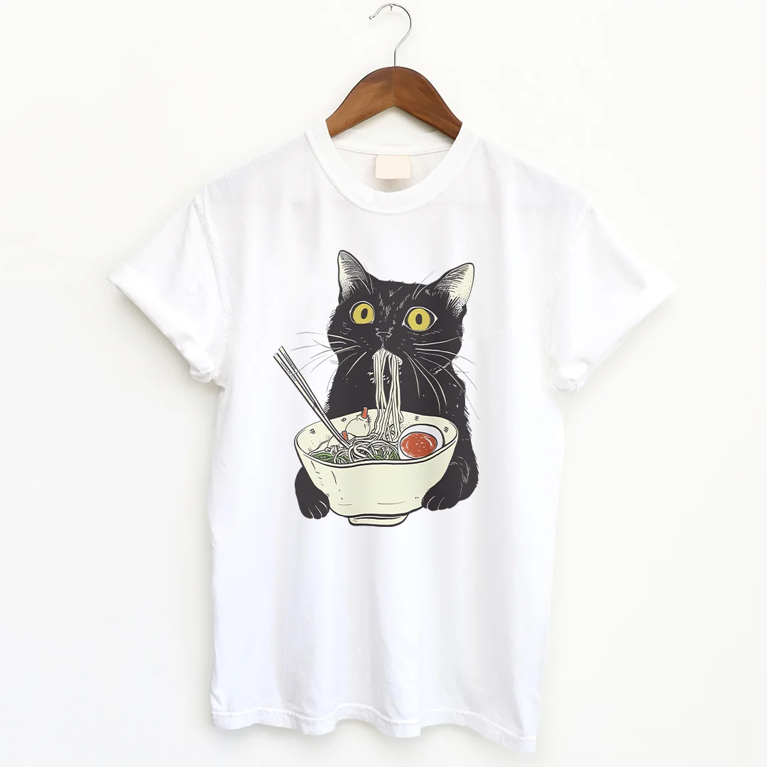 Kawaii Ramen Cat T-shirt