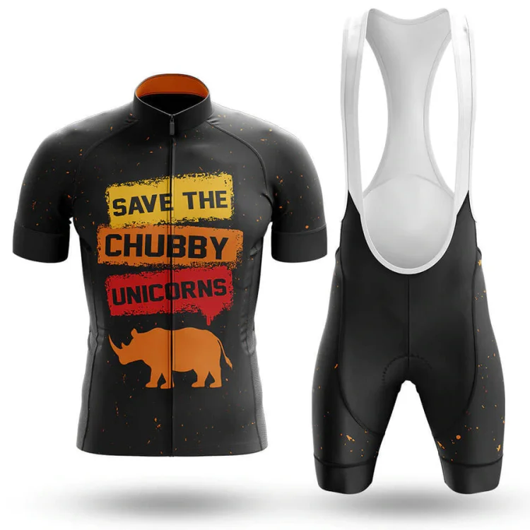 Save The Chubby Unicorns Men's Short Sleeve Cycling Kit