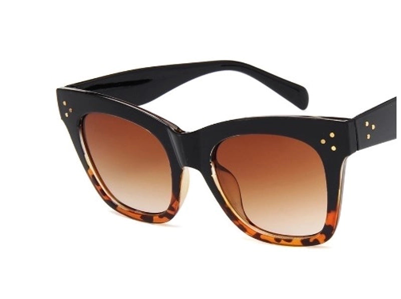 Hip-hop Color Block Ac Polygon Full Frame Women’s Sunglasses