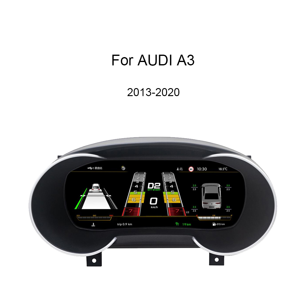 10.25 Zoll LCD f&uuml;r AUDI A3 2013-2010 Jahr Cluster Armaturenbrett Instrument Vollbild Tachometer