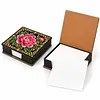 PU 5D Pearl Diamond Painting Kit Note Box DIY Diamond Art Notepad Box with 160 Sheets of Paper (Flower)