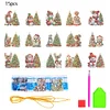 15Pcs Weihnachten Weihnachtsbaum doppelseitig - 5d DIY Handwerk Anhänger