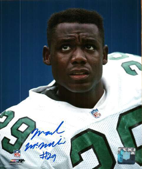 Signed 8x10 MARK MCMILLIAN Philadelphia Eagles Autographed Photo Poster painting - w/COA