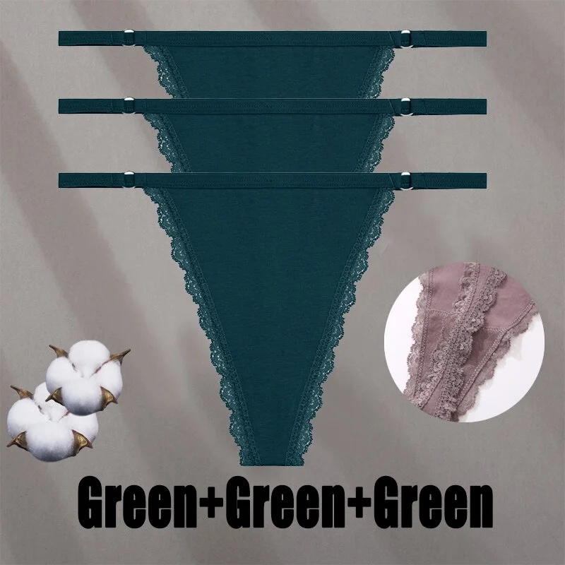 Billionm Sexy Lace Panties for Women Cotton Underwear Thong With Hollow Out Hook G-String Female Breathable Intimates Lingerie