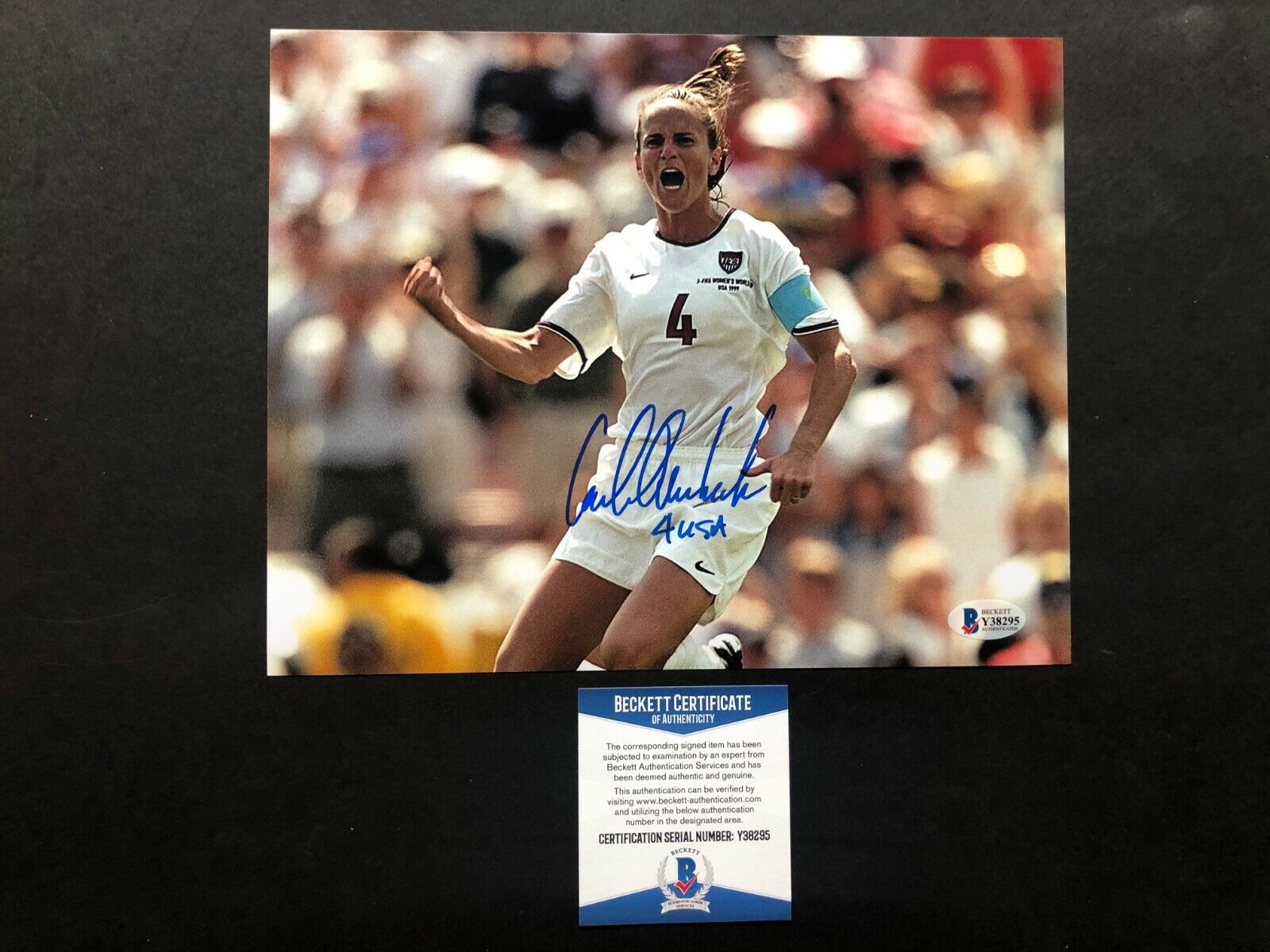 Carla Overbeck signed autographed US USA soccer 8x10 Photo Poster painting Beckett BAS coa