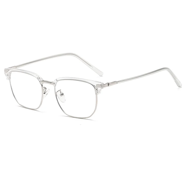 2024 New Casual Half Frame Design Flat Mirror Classic Retro Eyebrow ...