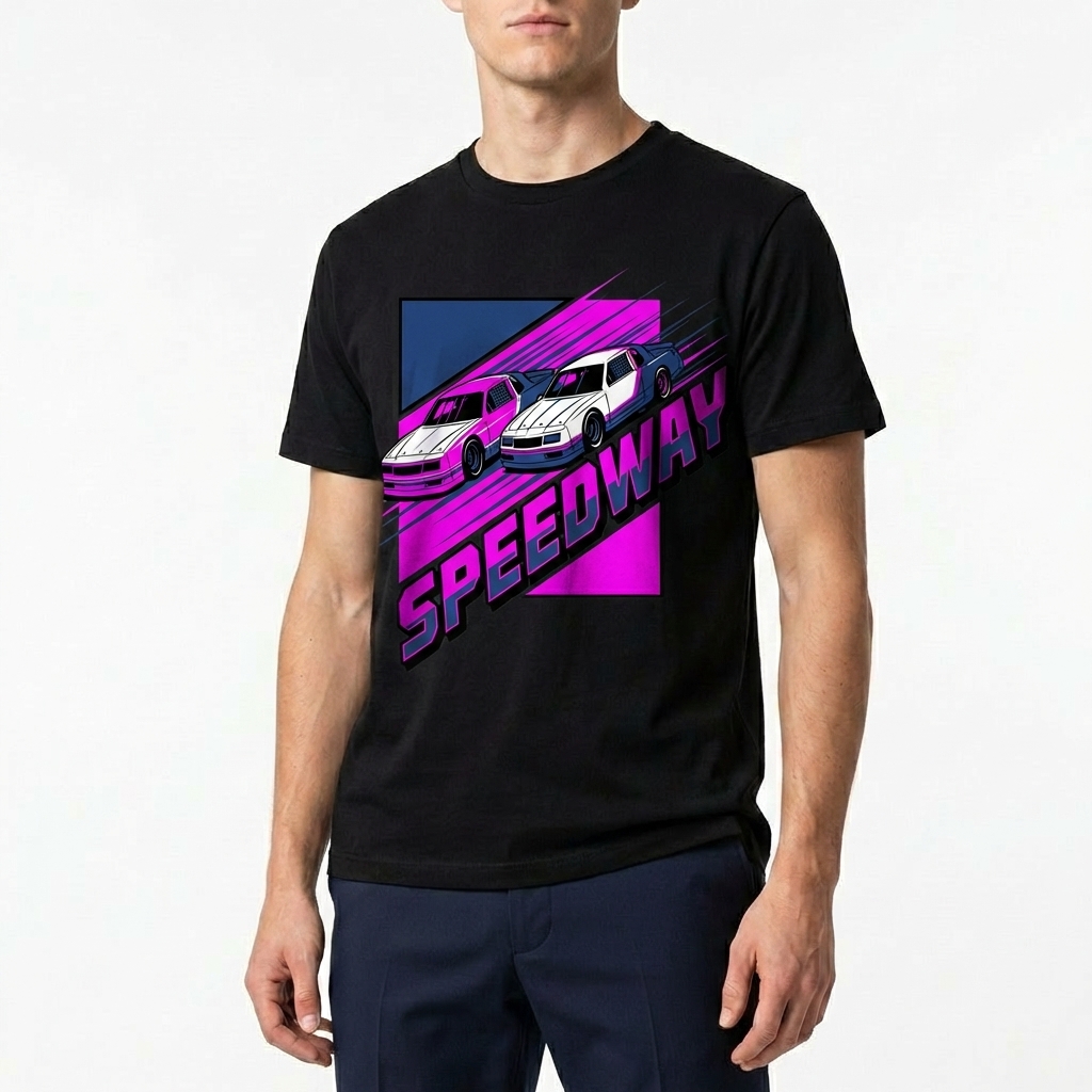  Men's American Racing-themed Casual Printed Short-Sleeved T-shirt Avantcool