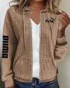 JAQUETA DE BOLSO CASUAL PUMA&reg; EM COR S&Oacute;LIDA