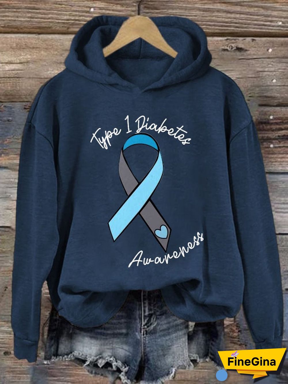 Women's Diabetes Awareness Long Sleeve Hoodie