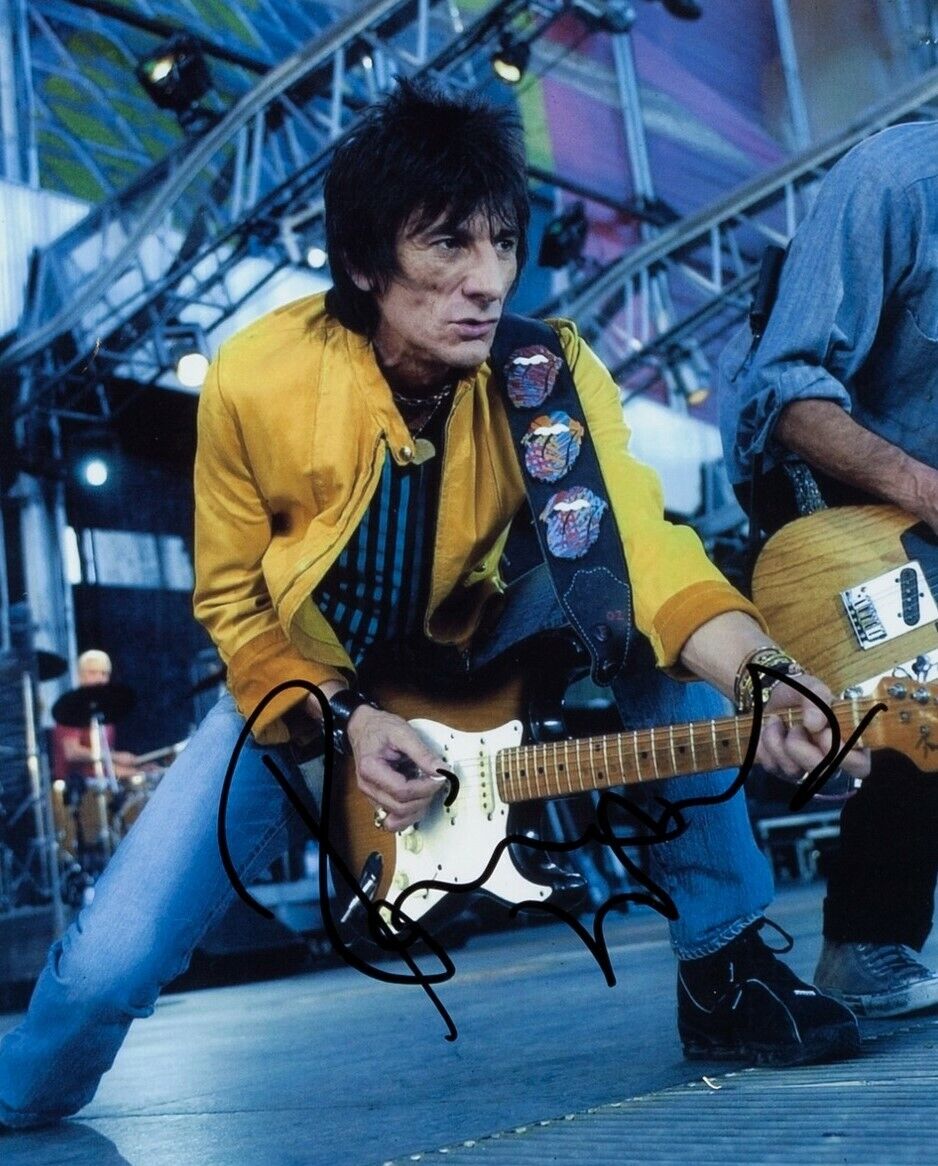 RON 'RONNIE' WOOD Signed Photo Poster paintinggraph - Rock Musician / Rolling Stones - preprint