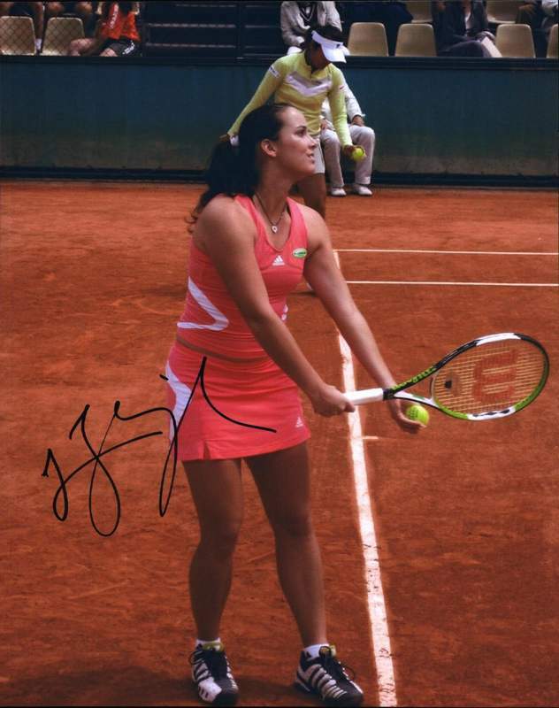 Jarmila Wolfe signed tennis 8x10 Photo Poster painting W/Certificate Autographed (A0002)