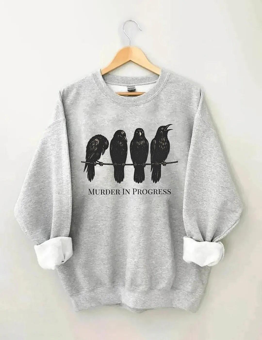Halloween Funny Crow Sweatshirt