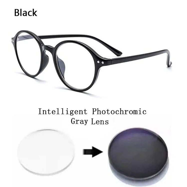 Retro Round TR90 Photochromic Presbyopia Sunglasses for Women Men Rivet Reading Glasses Magnifier Longsighted Eyeglasses