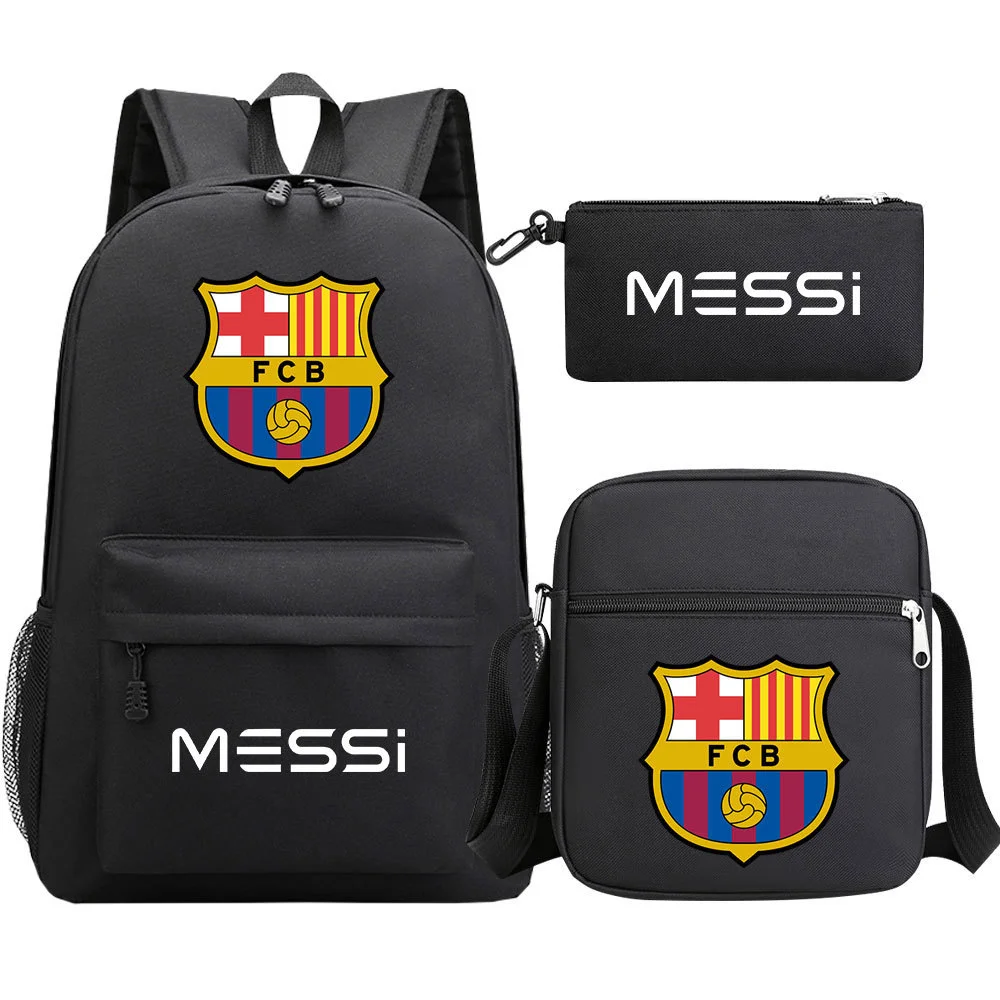 Buzzdaisy Get your little soccer star ready with Lionel Messi-themed 3-piece schoolbag set