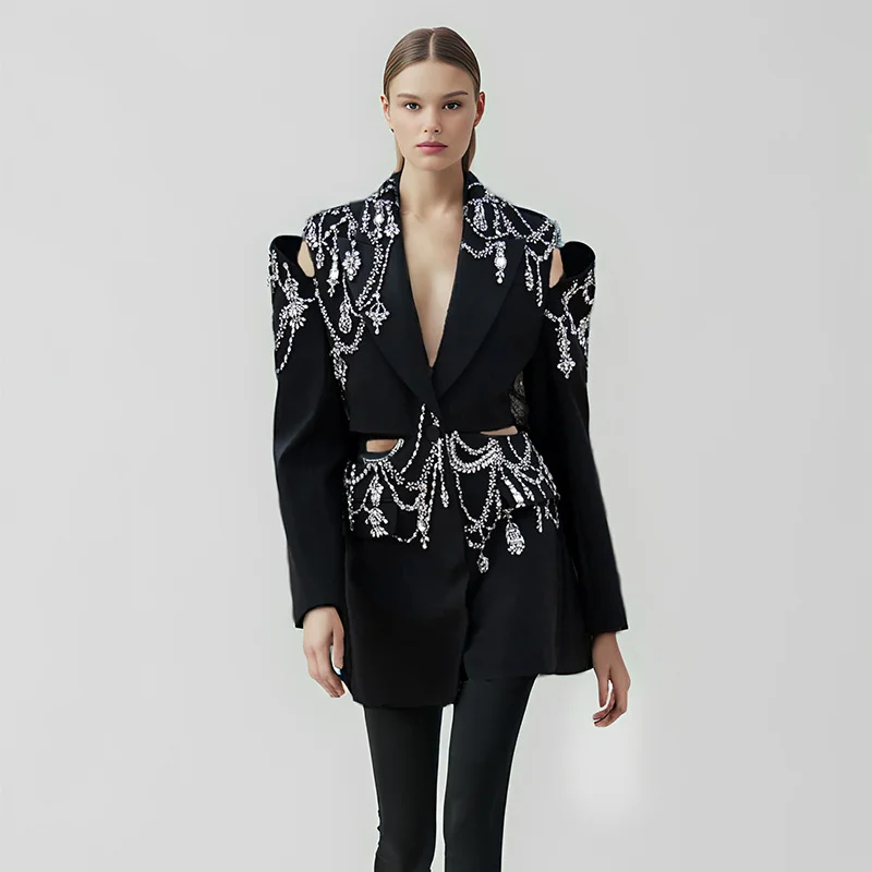 Toloer Toloer New Small Suit Jacket Female 2024 Summer High Sense Formal Dress Thin Heavy Industry Suit Jacket Female-Outfit Ideas